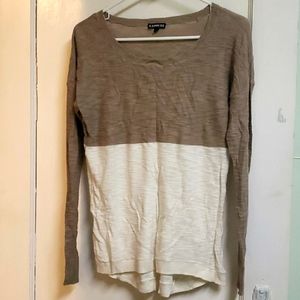 BOGO Womens Brown and White Express Sweater